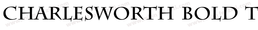 Charlesworth Bold T字体转换
